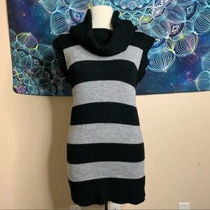 Cowl Neck Striped Dress
